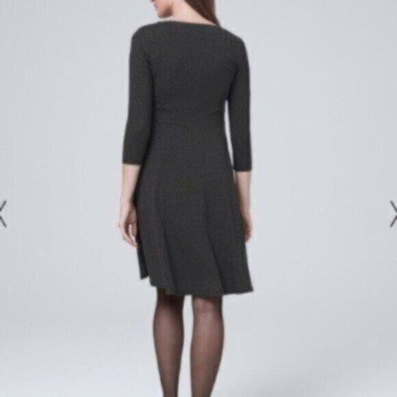 NWOT White House Black Market Embellished Fit-And-Flare Dress - Picture 2 of 5